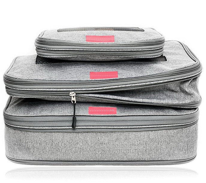 3 Sets Compression Packing Cubes Luggage Organizers