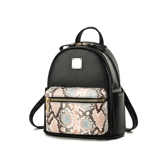 New Fashion Snakeskin Large Capacity Travel Backpack