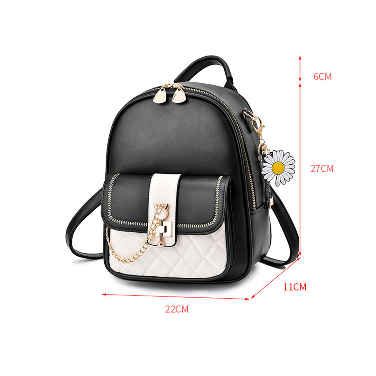 New College Style PU Leisure Travel Backpack